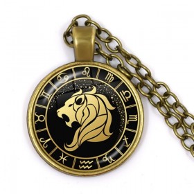 collier signe astro lion